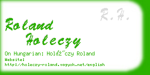 roland holeczy business card